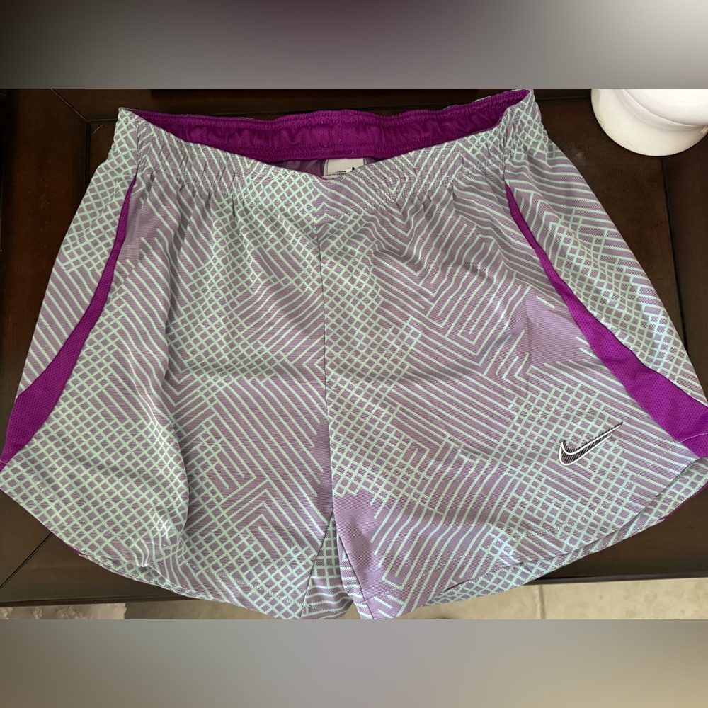 Nike Purple and White Athletic Shorts